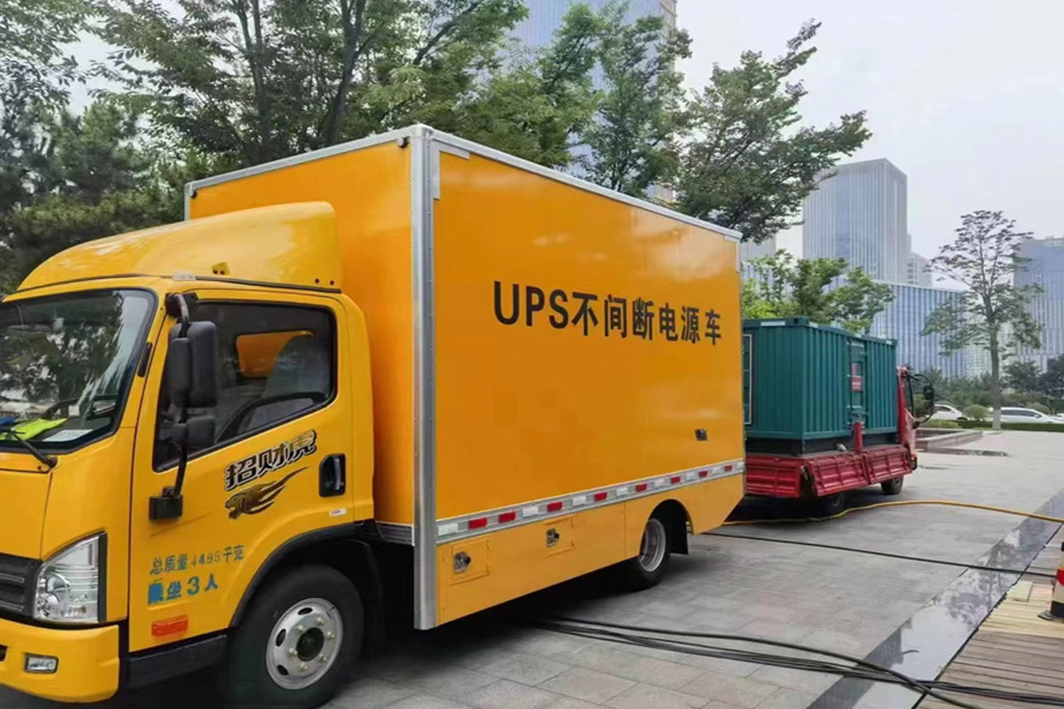 王益发电机租赁施工现场