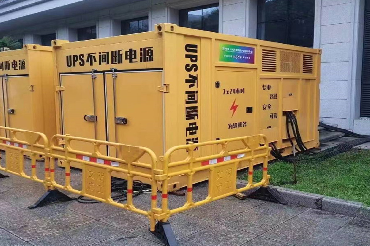 王益发电机租赁施工现场